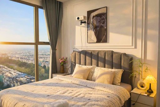 Bedroom with City View — One Bedroom Apartment